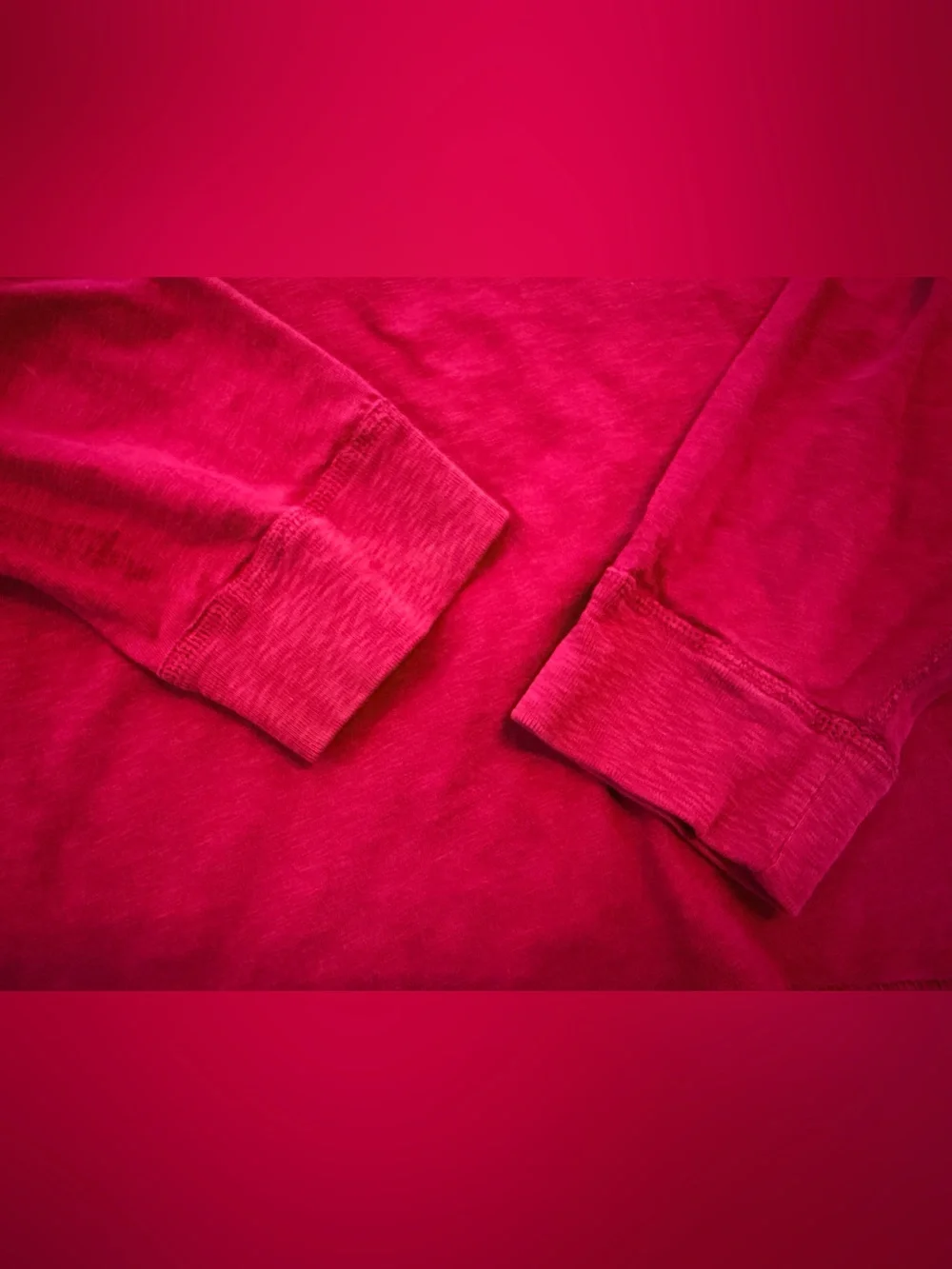 J.Crew Red 100% Cotton Long Sleeve Crewneck T Shirt Classic Tee medium